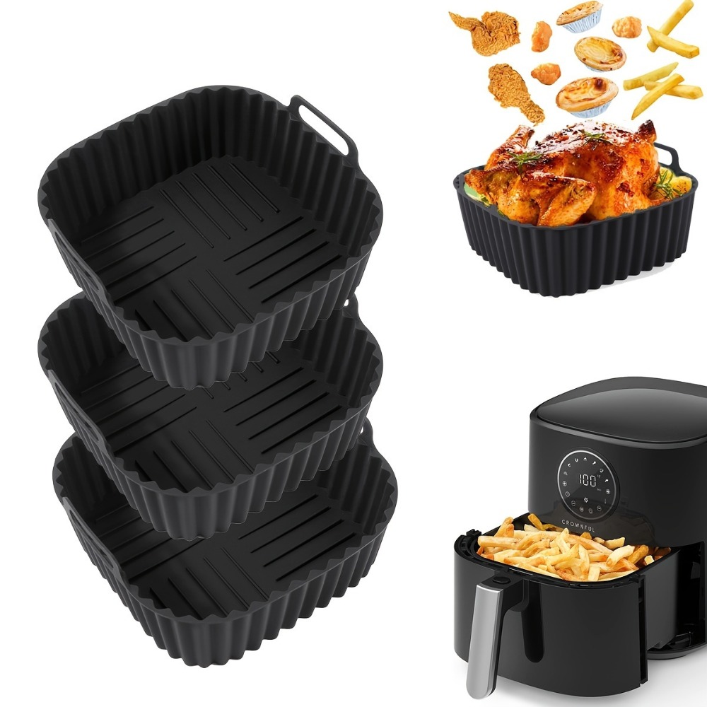 Silicone Steamer Basket - Air Fryer Silicone Liners Square Reusable