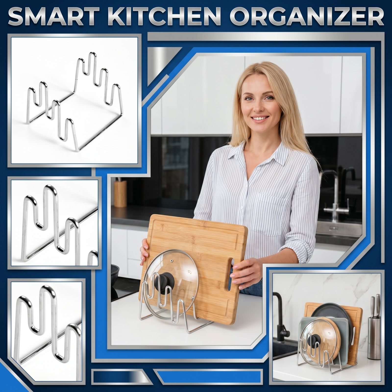 Kitchen Gadgets Rack Storage - Cutting Board Holder Kitchen Storage Organizer