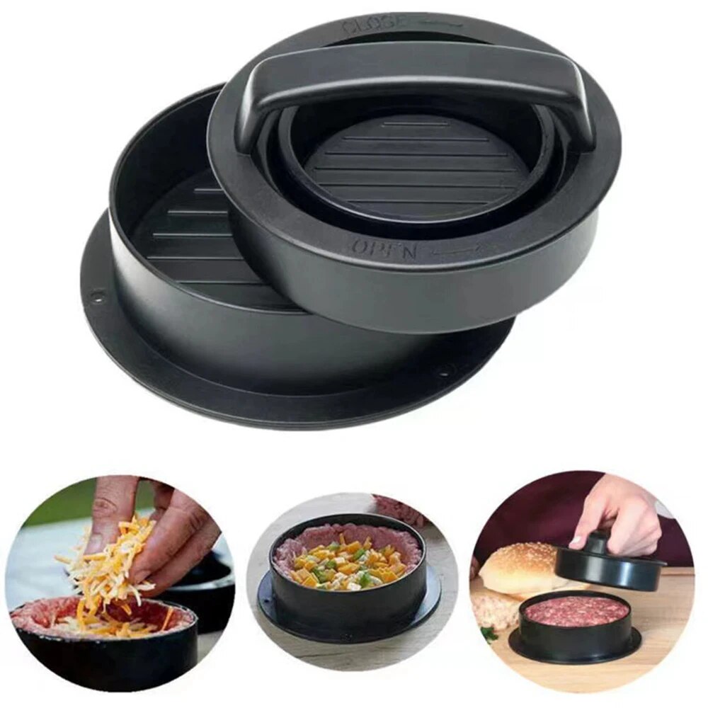 Round Hamburger Burger Press B - Kitchen Gadgets Modern recension och pris