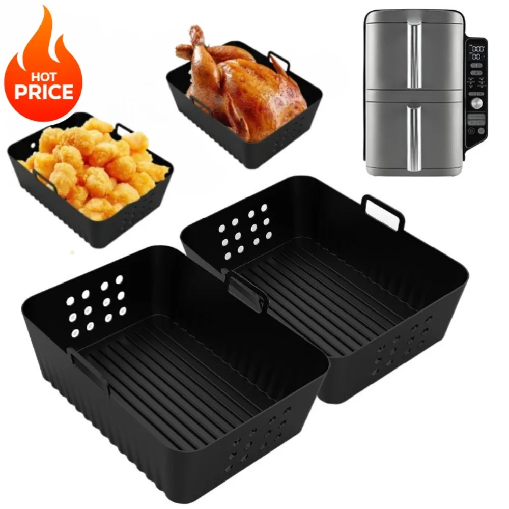 2Pcs Air Fryer Silicone Liners - Silicone Steamer Basket recension och pris