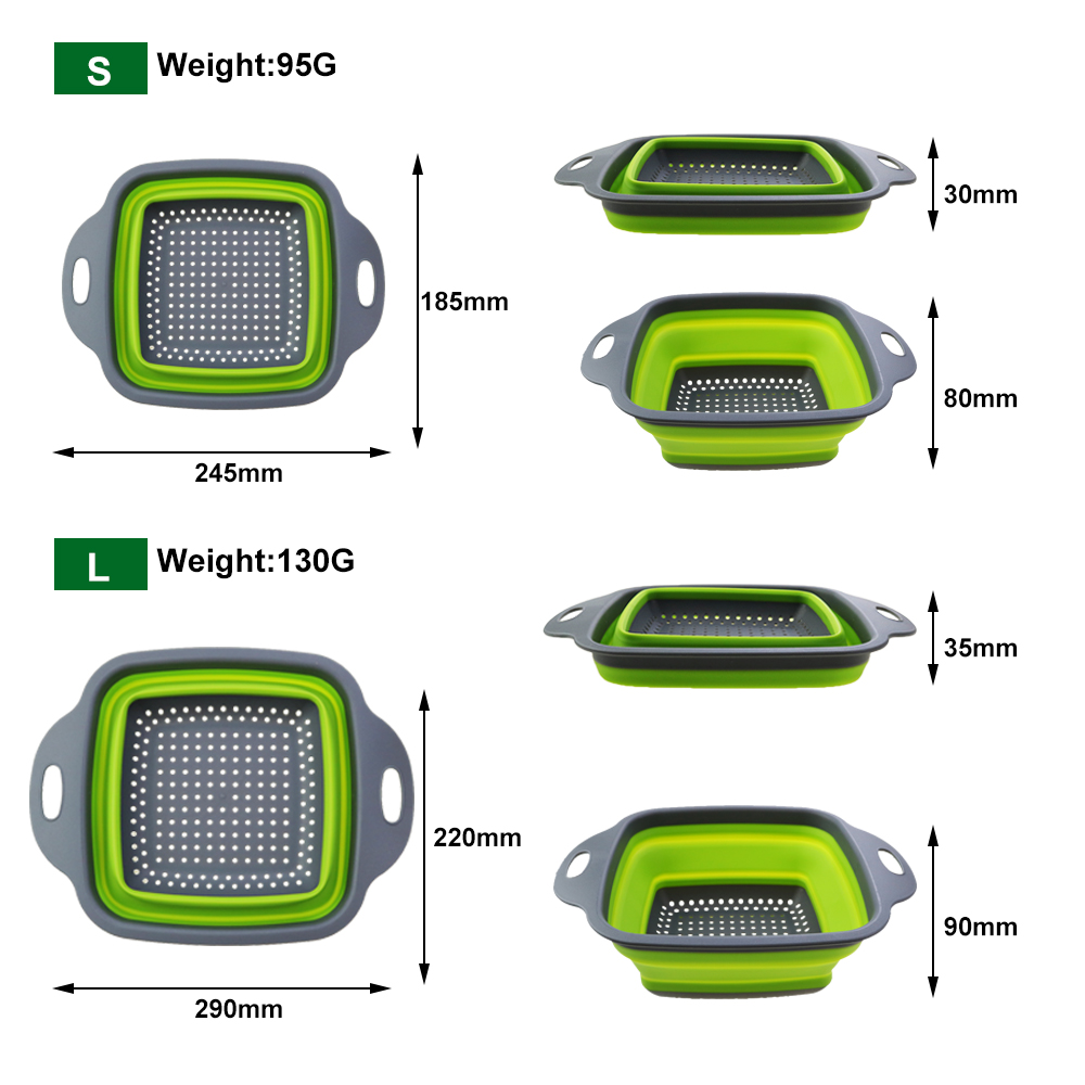 1Pc 2in1 Silicone Folding Drai - Silicone Steamer Basket recension och pris